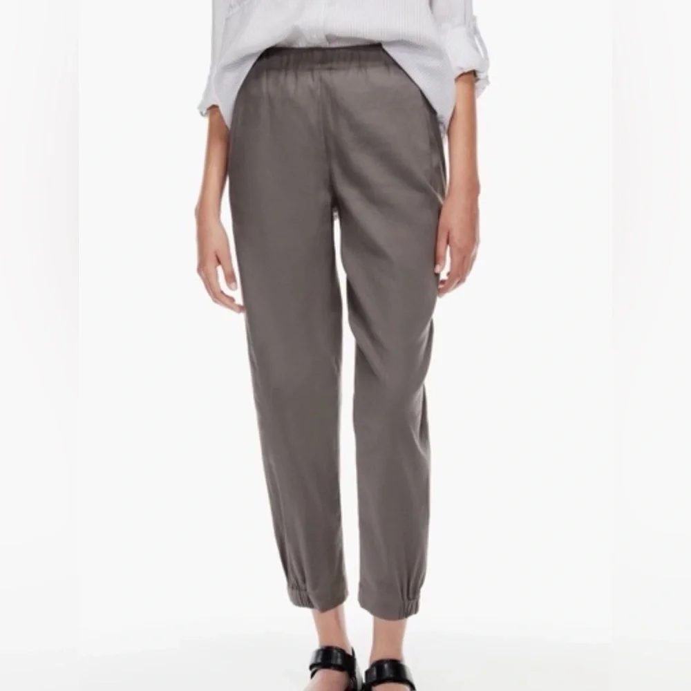 GUC Aritzia Babaton Dexter Linen Blend Women’s Joggers Size XS | Gray